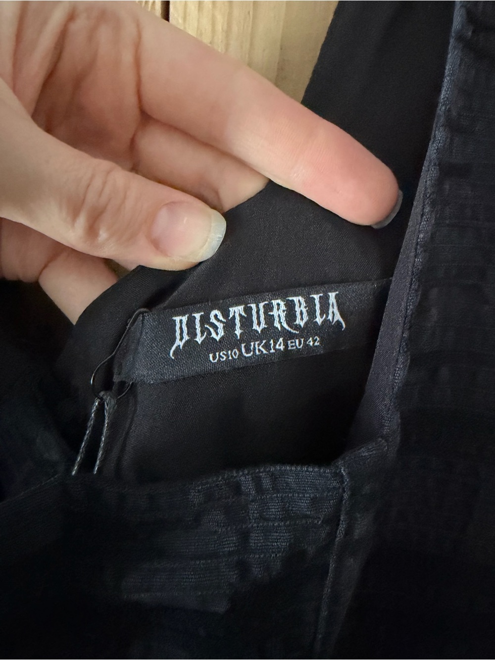Disturbia Black Mina Corset Dress Goth Whimsigoth Vampire Halloween Szs 10/12 - Picture 6 of 12